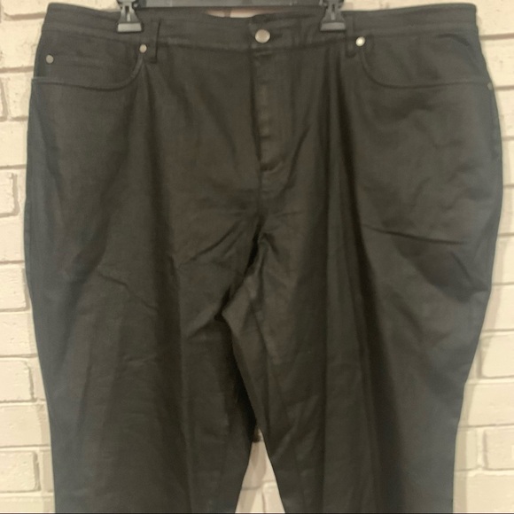 Eileen Fisher Women’s Coated Black Slim Ankle Jean - Picture 5 of 14